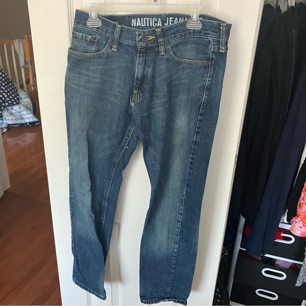 Nautica Men’s Slim Tapered Medium Wash Jeans 30x30